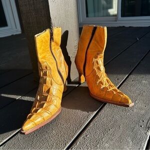 Pistolero genuine leather croc boots